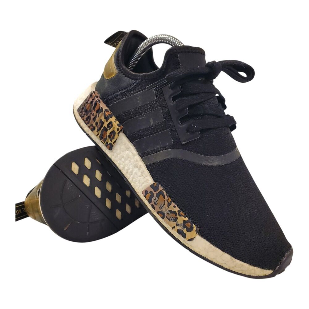 ADIDAS Shoes NMD R1 Boost Womens Size 9 BLACK LEOPARD Athletic Sneaker GX2027 - Picture 5 of 11